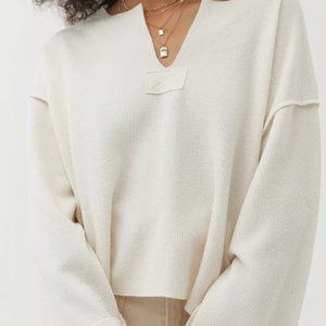 Urban Outfitters Jax Inside Out Notch Neck Top, M